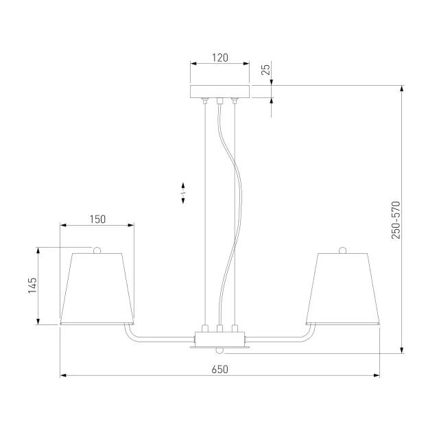 Люстра Eurosvet 60155/5 хром AMARETTO, ракурс 3