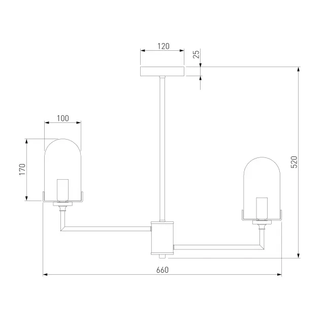 Люстра Eurosvet 60156/6 хром PLUTO, ракурс 4
