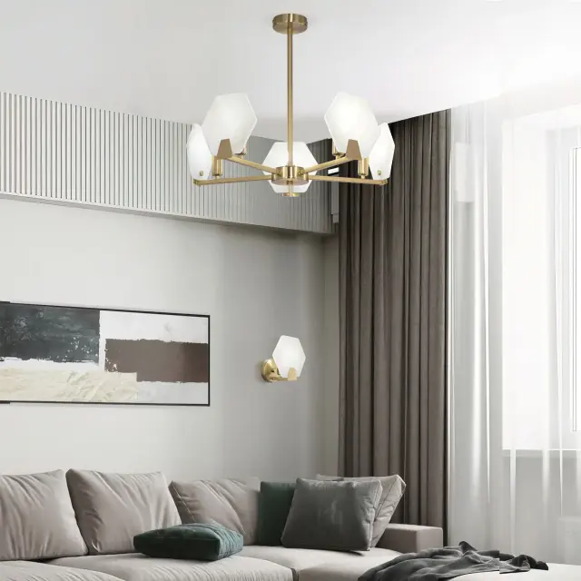 Бра Eurosvet 60158/1 латунь MARBLE, ракурс 3