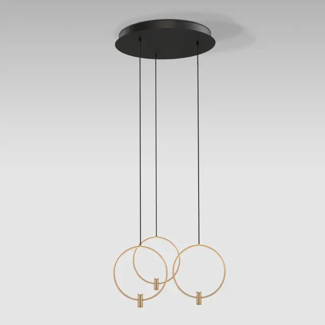 Светильник Eurosvet 50257/3 LED черный/латунь LAYLA