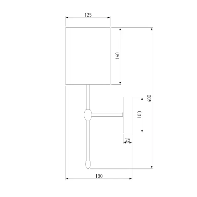 Бра Eurosvet 60162/1 черный NOTTURNO, ракурс 5