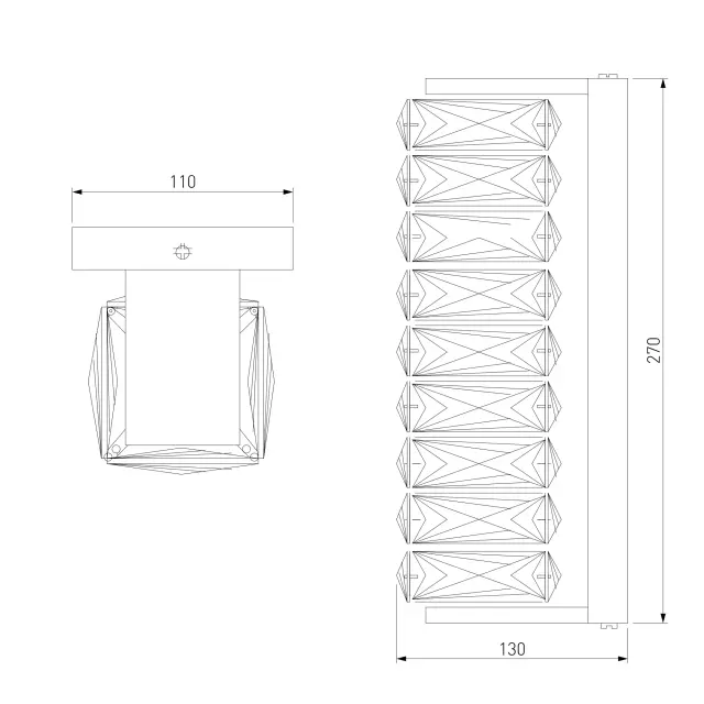Бра Eurosvet 40259 LED хром BLITZ, ракурс 5