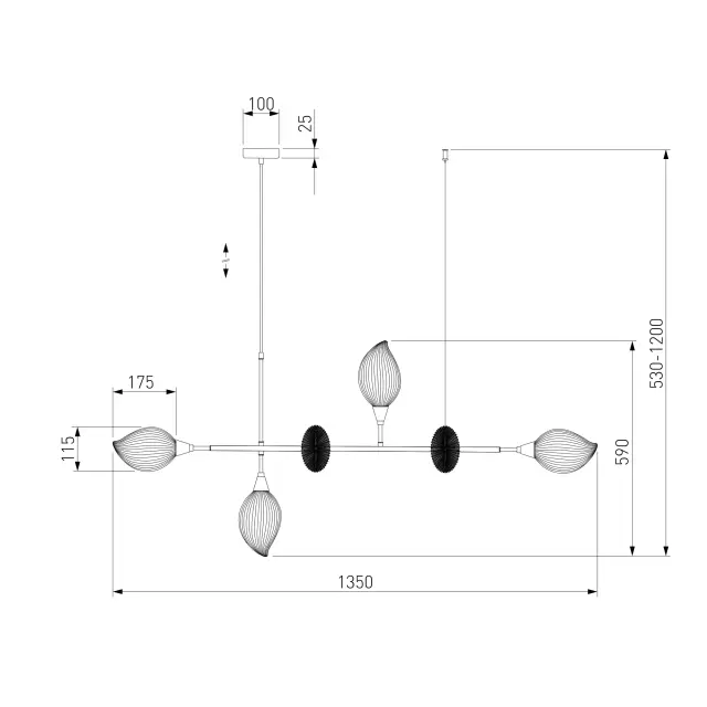 Светильник Eurosvet 30188/6 черный SINKI, ракурс 5