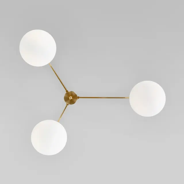 Люстра Eurosvet 70220/3 латунь OPALINE, ракурс 3