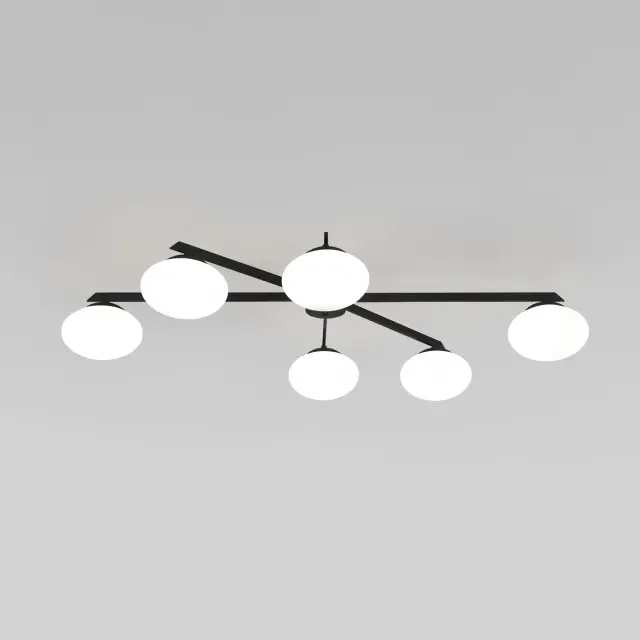 Люстра Eurosvet 70220/6 черный OPALINE