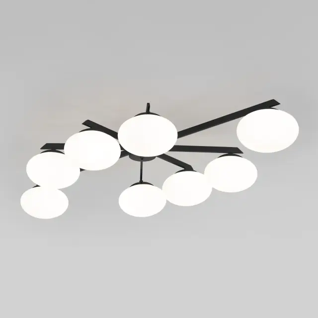 Люстра Eurosvet 70220/8 черный Smart OPALINE