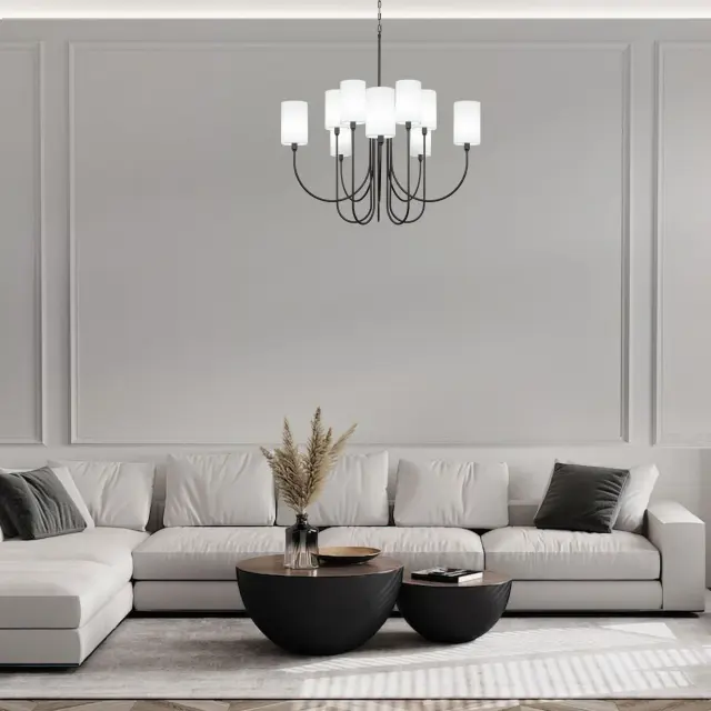 Люстра Eurosvet 60164/10 черный ABBEY, ракурс 6