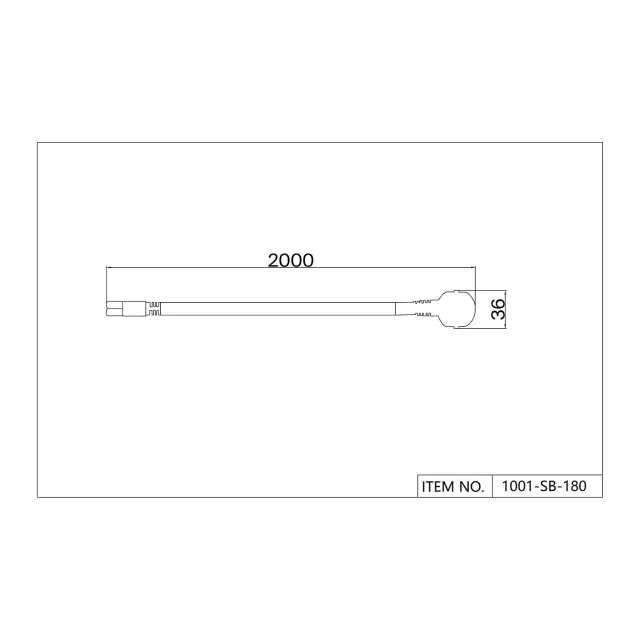 Проводной коннектор Favourite 1001-SB-180 UNICA — черный, ракурс 2
