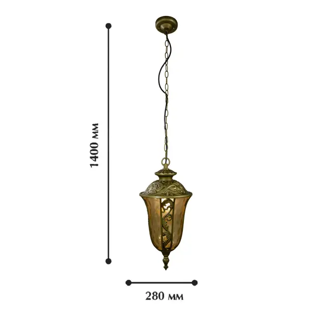 Уличный светильник Favourite 1495-1P LUXUS — коричневый, ракурс 3