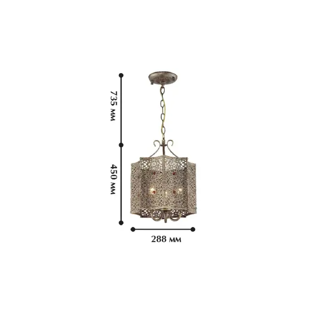 Люстра Favourite 1624-3P BAZAR — коричневый, ракурс 3