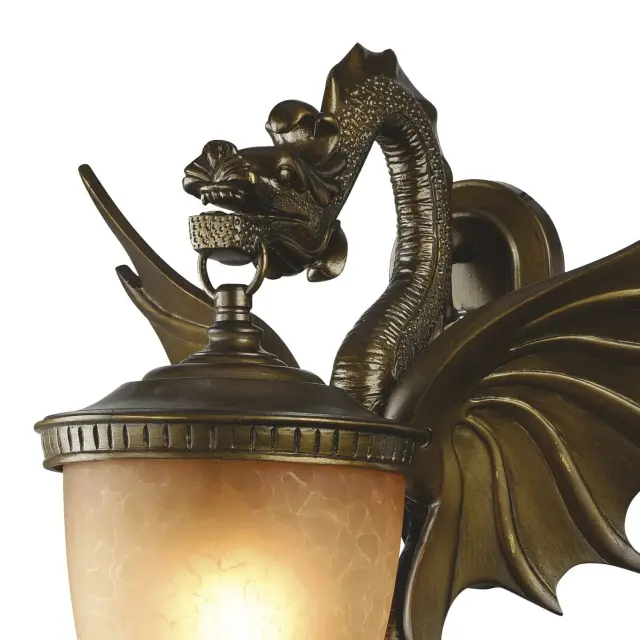 Уличный светильник Favourite 1717-1W DRAGON — коричневый, ракурс 4