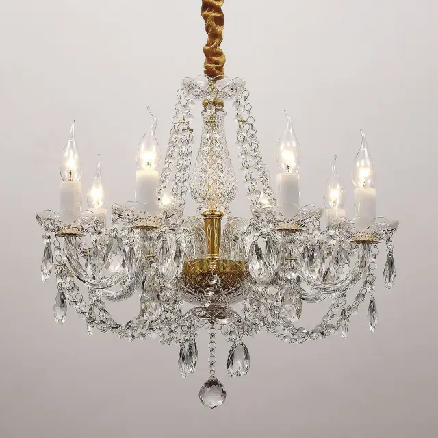 Люстра Favourite 1736-8P SIMONE — золотой, ракурс 3