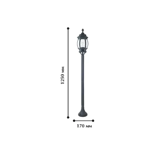 Уличный светильник Favourite 1806-1F PARIS — черный, ракурс 2