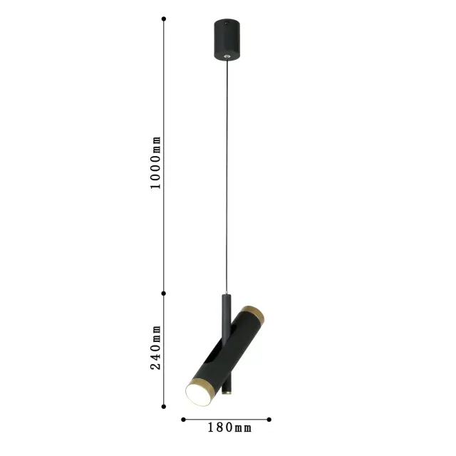 Светильник Favourite 2324-2P DUPLEX — черный, ракурс 3