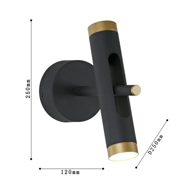 Бра Favourite 2324-2W DUPLEX — черный, ракурс 4