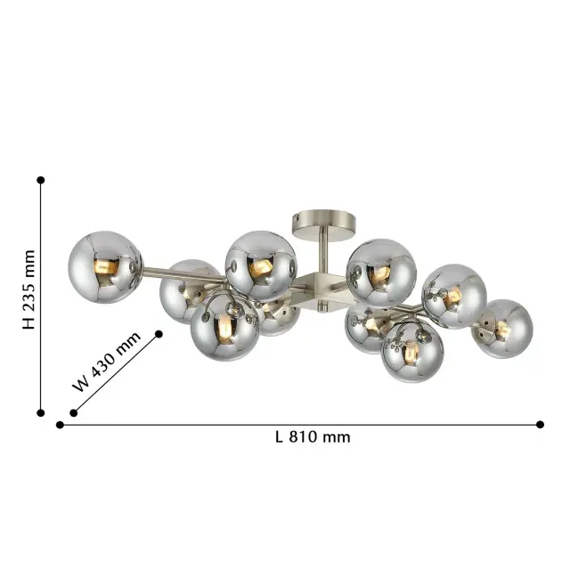 Люстра Favourite 2650-10U VARIETAS — никель, ракурс 3