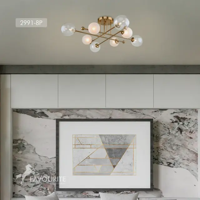 Люстра Favourite 2991-8P BALANCE — латунь, ракурс 3