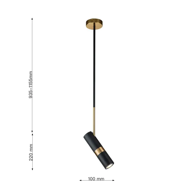 Светильник Favourite 2997-1P LIGHT POINT — черный, ракурс 3