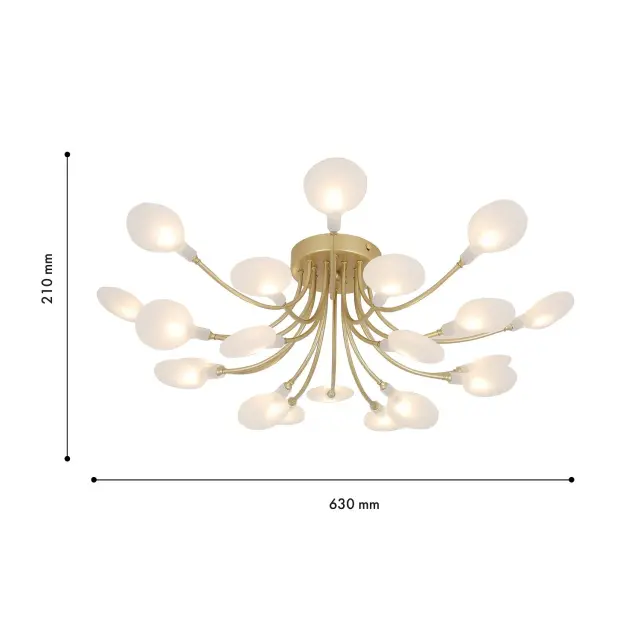 Люстра Favourite 4197-20C SKEIN — золотой, ракурс 3