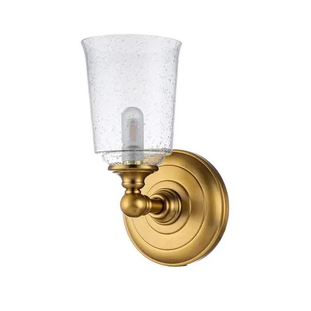 Светильник для ванной комнаты Elstead Lighting FE-HUGOLAKE1BATH-BB — латунь, ракурс 5
