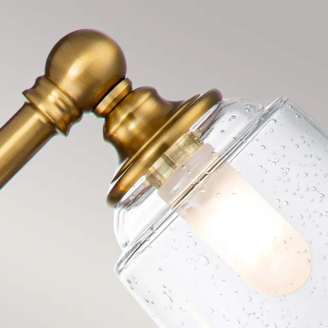 Светильник для ванной комнаты Elstead Lighting FE-HUGOLAKE3BATH-BB — латунь, ракурс 3