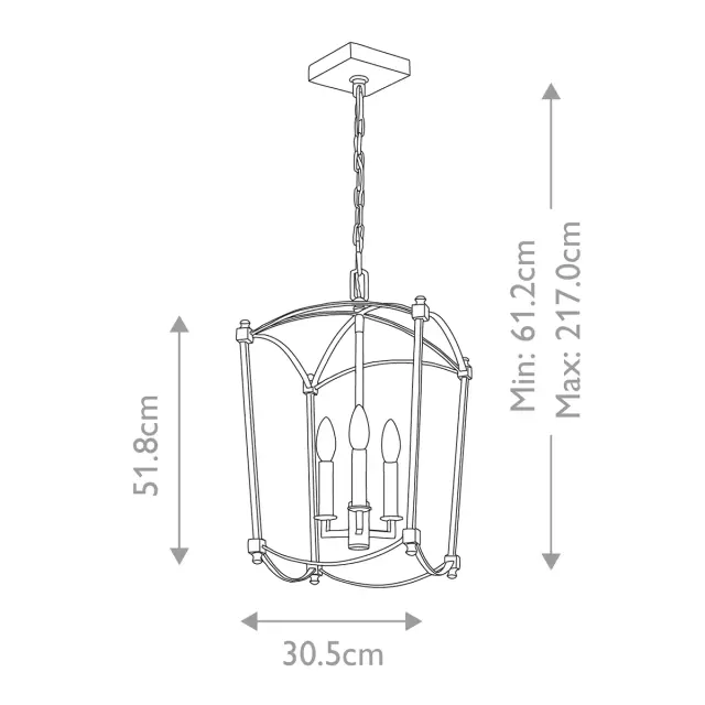 Люстра Feiss QN-THAYER-3P-ADB — золотой, ракурс 7