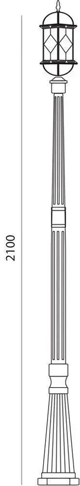 Фонарный столб Feron 11340 PL176 — коричневый, ракурс 3