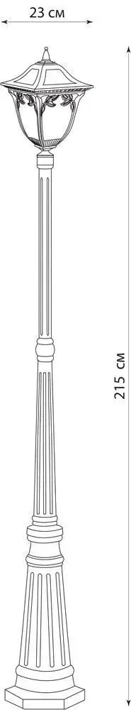 Фонарный столб Feron 11493 PL4087 — коричневый, ракурс 2