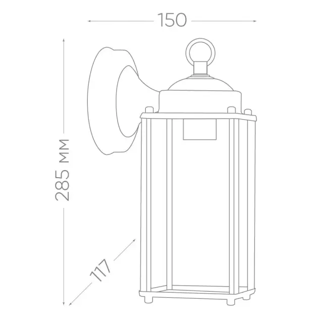 Уличный светильник Feron 11600 PL201 — черный, ракурс 3