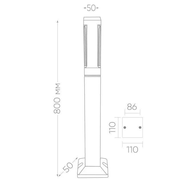 Уличный светильник Feron 11707 DH603 — черный, ракурс 6