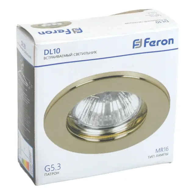 Точечный светильник Feron 15110 DL10 — золотой, ракурс 4