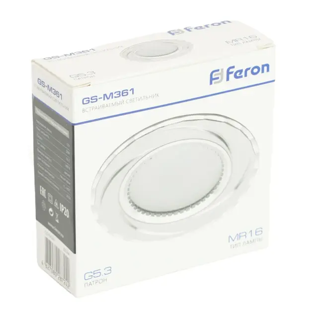 Точечный светильник Feron 28344 GS-M361 — белый, ракурс 5