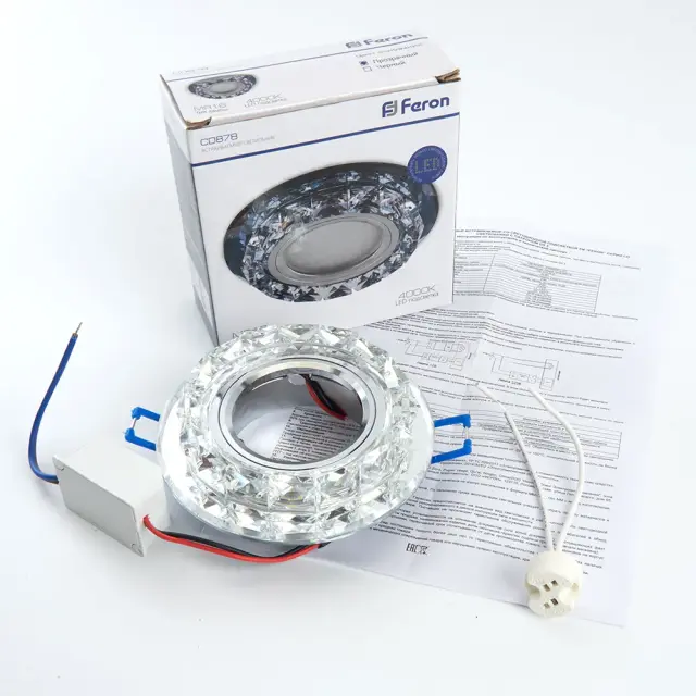 Точечный светильник Feron 28823 CD878 — хром, ракурс 6