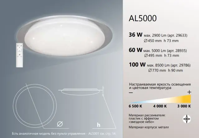Светильник Feron 29633 AL5000 — белый, ракурс 7
