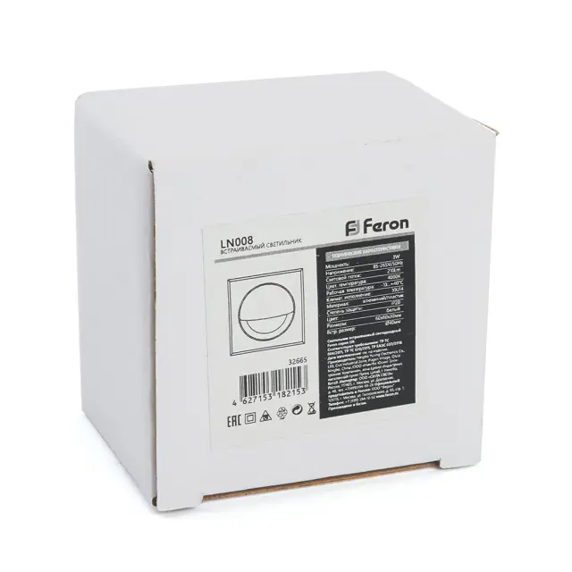 Встраиваемый в стену светильник Feron 32665 LN008 — белый, ракурс 4