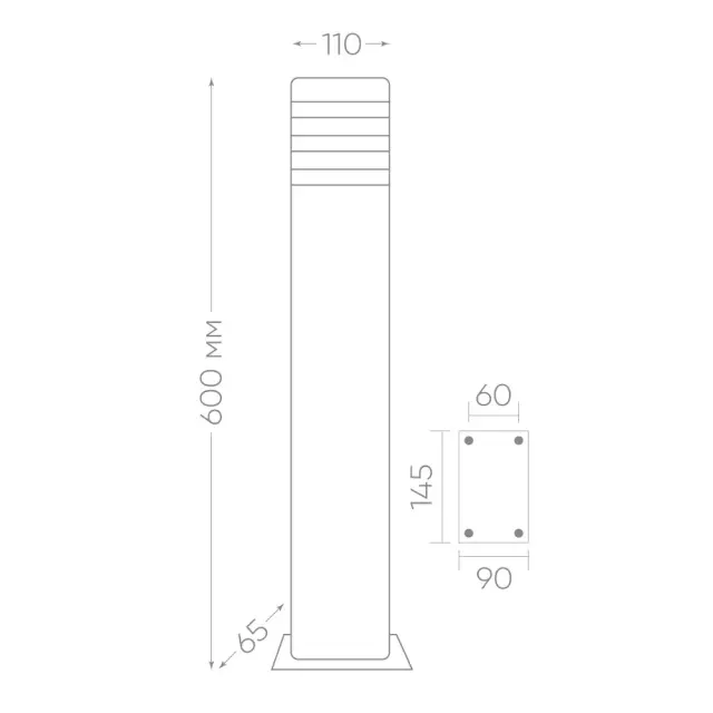 Уличный светильник Feron 41155 DH0808 — черный, ракурс 5