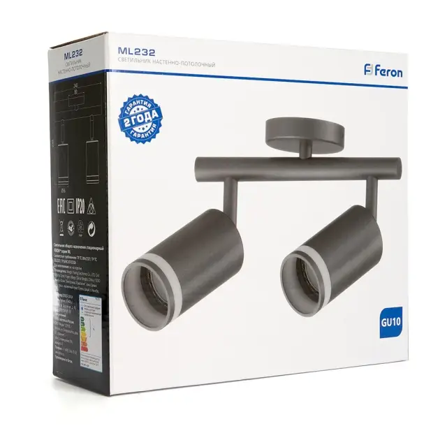 Спот Feron 41489 ML232 — черный, ракурс 4