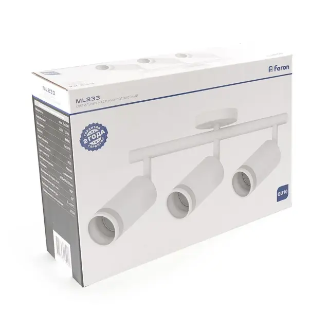 Спот Feron 41490 ML233 — белый, ракурс 3