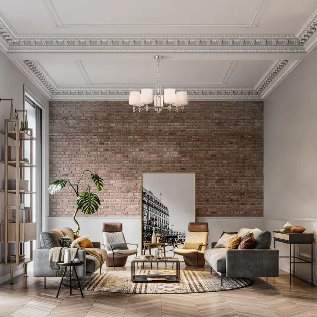 Подвесная люстра Freya RIVERSIDE — белый, ракурс 3