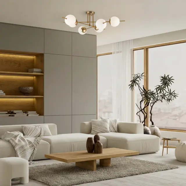 Потолочная люстра Freya DAMASK — белый, ракурс 10