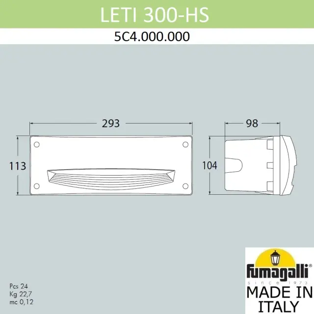 Встраиваемый в дорогу светильник Fumagalli 5C4.000.000.AYF1R LETI — черный, ракурс 3
