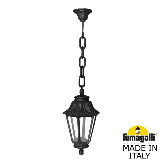 Подвесной уличный светильник Fumagalli E22.120.000.AXE27 ANNA — черный