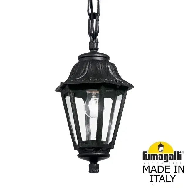 Подвесной уличный светильник Fumagalli E22.120.000.AXE27 ANNA — черный, ракурс 2
