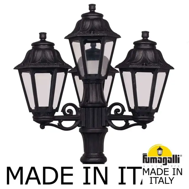 Фонарный столб Fumagalli E22.158.S31.AXE27 ANNA — черный, ракурс 2