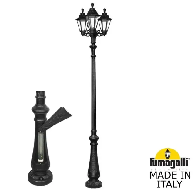 Фонарный столб Fumagalli E26.202.S30.AXE27 RUT — черный, ракурс 5