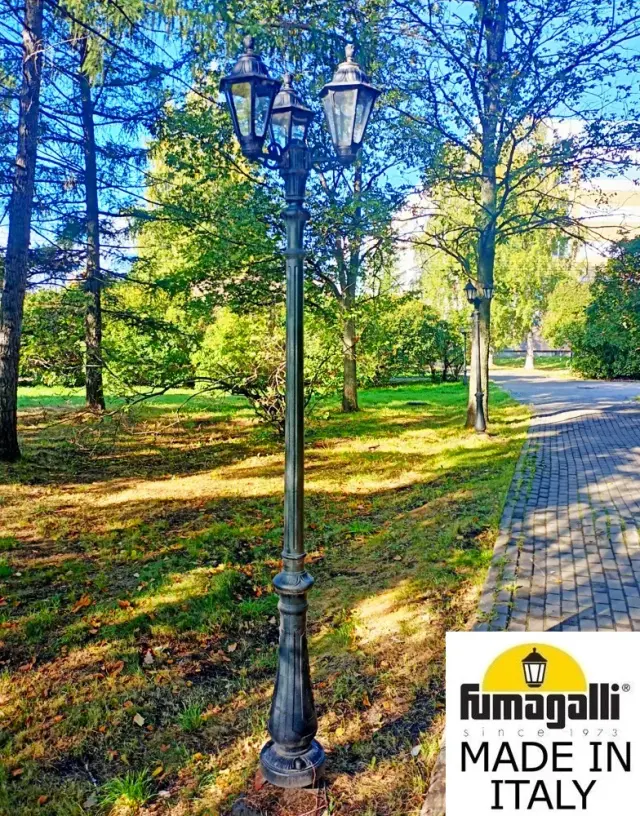 Фонарный столб Fumagalli E26.202.S30.AXE27 RUT — черный, ракурс 9