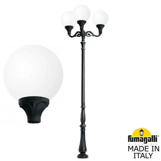 Фонарный столб Fumagalli G40.205.M30.AYE27 GLOBE 400 — черный