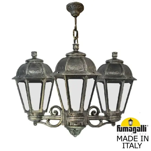 Подвесной уличный светильник Fumagalli K22.120.S30.BXE27 SABA — бронза