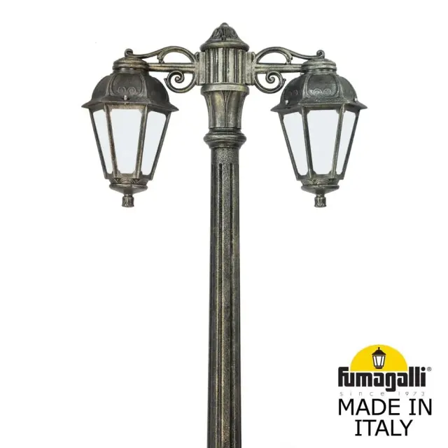 Наземный уличный светильник Fumagalli K22.156.S20.BYE27DN SABA — бронза, ракурс 2