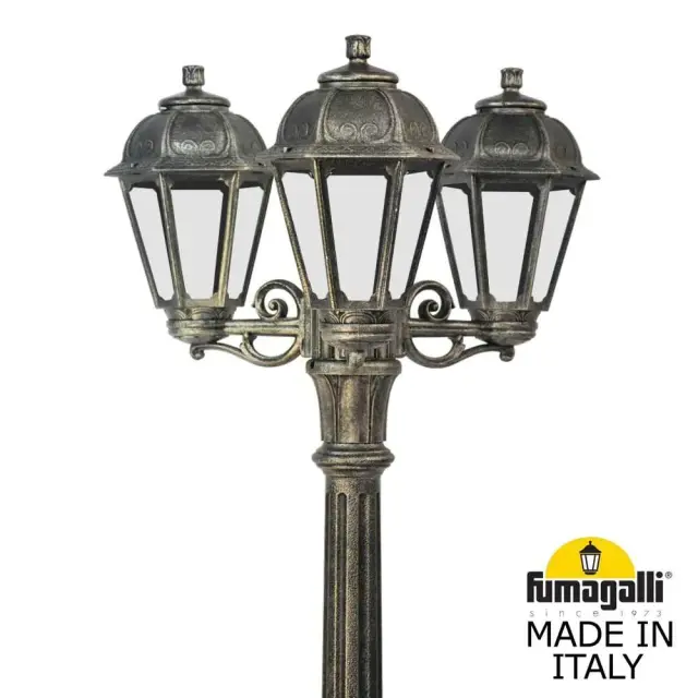Фонарный столб Fumagalli K22.156.S30.BXE27 SABA — бронза, ракурс 2